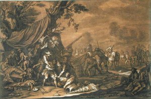 Přeprava zraněných po bitvě od Georg Philipp I (after) Rugendas
