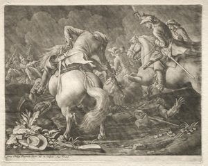 Potyčka mezi pruskými a maďarskými husary. od Georg Philipp I Rugendas