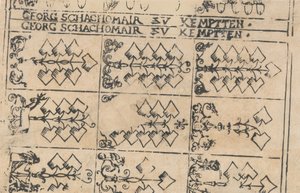 List hracích karet, 1575-1600. od Georg Schachomair