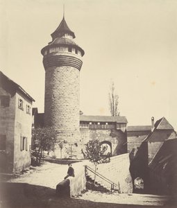 Der Runde Turm und der Festung in Nürnberg (Kruhová věž a pevnost v Norimberku), asi 1852 (foto) od Georg Schmidt