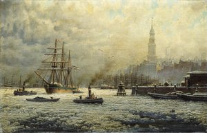 Přístav Hamburk, 1893 od Georg Schmitz