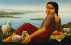 Dívka s ovcemi; Dívka s ovcí, 1923