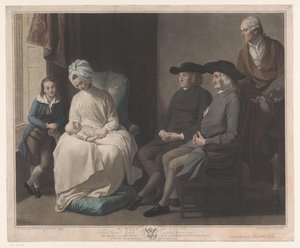 Portrét Benjamina Westa s rodinou pan. Západ a rodina (název na objektu) od Georg Siegmund Facius