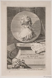 Herečka Anna Catharina von Passow od Georg Vilhelm Baurenfeind