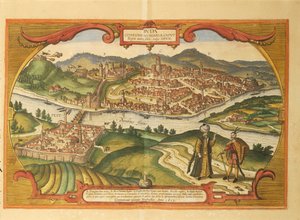 Budapešť z Civitates Orbis Terrarum od Georga Brauna od Georg Braun and Hogenberg Franz