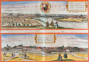 Dresden, Leipzig, Deutschland von Georg and Hogenberg Franz (1535-90) Braun