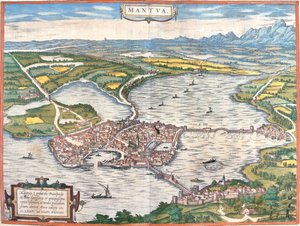 Mantua, Itálie od Georg and Hogenberg Franz (1535 90) Braun
