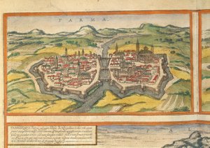 Mapa Parmy ze Spojených států amerických od Georga Brauna od Georg Braun and Hogenberg Franz