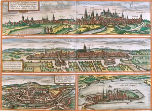 Norimberk, Ulm, Salzburg, Lindau, Německo, Rakousko