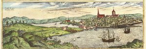 Stockholm, Švédsko od Georg and Hogenberg Franz (1535 90) Braun