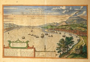 Messinská úžina z měst světa od Georga Brauna od Georg Braun and Hogenberg Franz