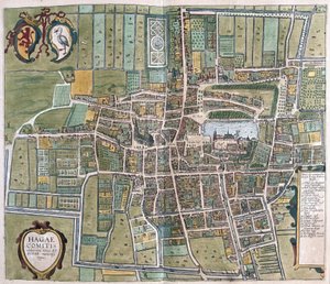 Haag, Nizozemsko (rytina od Georg Braun and Hogenberg Franz