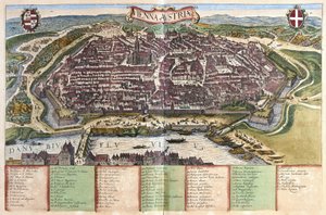 Vídeň, Rakousko (rytina od Georg Braun and Hogenberg Franz