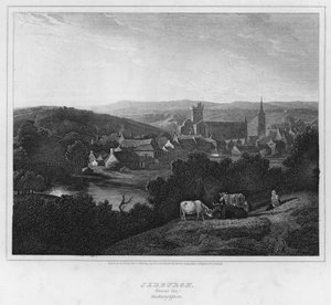 Jedburgh, General View, Roxburghshire (rytina)