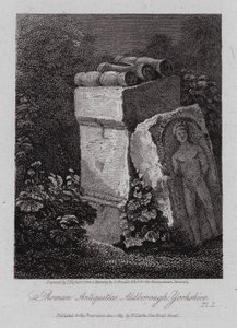 Římské starožitnosti, Aldborough, Yorkshire (rytina) od George (after) Arnald