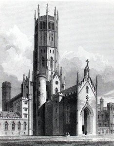 Fonthill Abbey od severozápadu, 