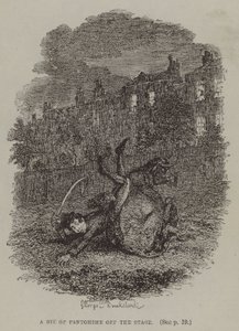 Trochu pantomimy mimo jeviště (rytina) od George (after) Cruikshank