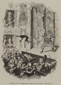 Neočekávaná návštěva mistra Joea v jámě (rytina) od George (after) Cruikshank