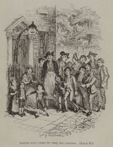 Mistr Joey jde navštívit svého Godpapa (rytina) od George (after) Cruikshank