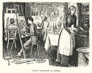 Ilustrace pro Trilby od George du Maurier (rytina)