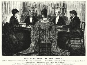 Punch cartoon: Last News from the Spirit World (rytina) od George (after) Du Maurier