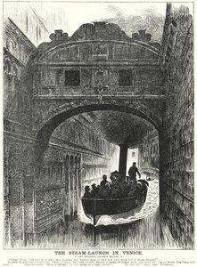 Punch cartoon: The Steam Launch in Venice (rytina)