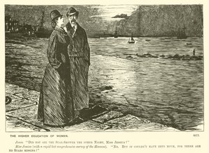 Vyšší vzdělání žen (rytina) od George (after) Du Maurier