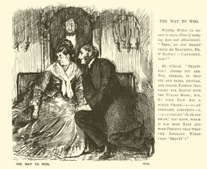 Cesta k namlouvání (rytina) od George (after) Du Maurier