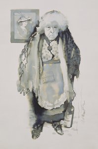 Margaret: Měli by něco udělat, 1969 (pero a umytí na palubě) od George Adamson