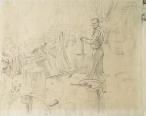 Pan Burridge Standing, 1948 od George Adamson