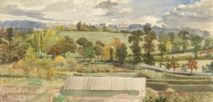 Kilburn Looking Towards Hampstead, 1858 (wc na papíře)