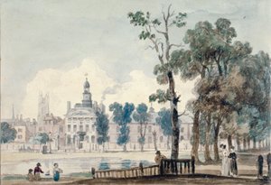 Vnější pohled na Old Bethlehem Hospital, Moorfields, City of London, 1811