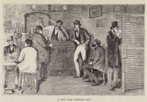 New York Drinking Bar od George Augustus Sala
