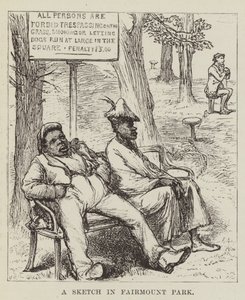 Skica ve Fairmount Parku od George Augustus Sala