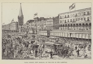 Canal Street v New Orleans v předvečer karnevalu od George Augustus Sala