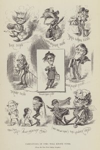 Karikatury některých známých typů od George Augustus Sala