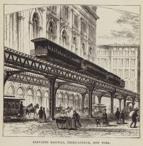 Elevated Railway, Third-Avenue, New York od George Augustus Sala
