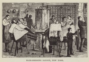 Kadeřnický salon, New York od George Augustus Sala