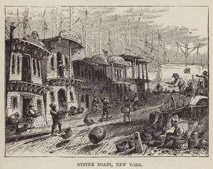 Oyster Boats, New York od George Augustus Sala