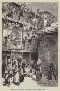 Ragpickers Court, Mulberry Street, New York od George Augustus Sala
