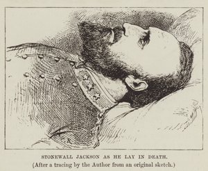 Stonewall Jackson, když ležel ve Smrti od George Augustus Sala