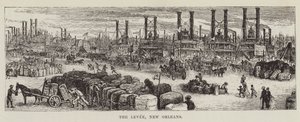 Levee, New Orleans od George Augustus Sala