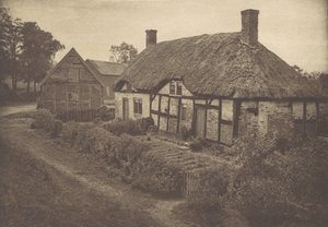 Dům Izaaka Waltona v Shallowford, Staffordshire, 80. léta 19. století, tištěno 1888., 80. léta 19. století, tištěno 1888.