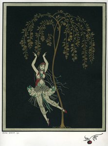 Tamara Karsavina v baletu Pták Ohnivák I. Stravinského od George Barbier