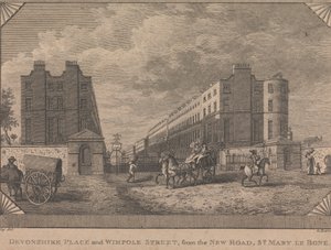 Devonshire Place a Wimpole Street, z New Road, St. Mary le Bone