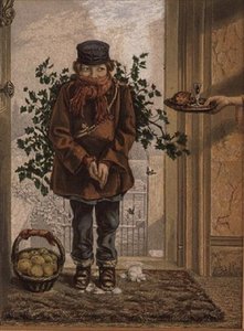 Vánoční čas (tisk) od George Baxter