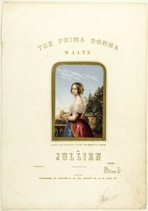 Nevěsta, obal k notám The Prima Donna Waltz od George Baxter