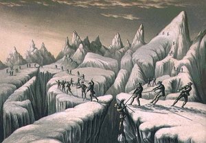 Glacier du Tacconnay (tisk) od George Baxter