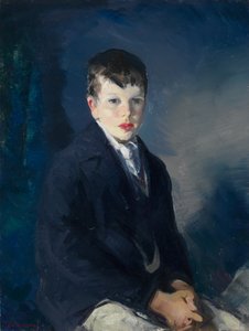 Chlapec v modrém kabátě od George Bellows