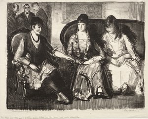 Elsie, Emma a Marjorie, První kámen od George Bellows
